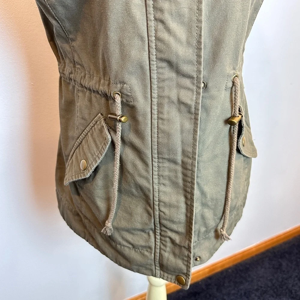Sebby Khaki Green 100% Cotton Cargo Utility‎ Safari  Vest S